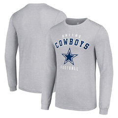 Dallas Cowboys Starter Long Sleeve T-Shirt - Heather Gray T-shirts