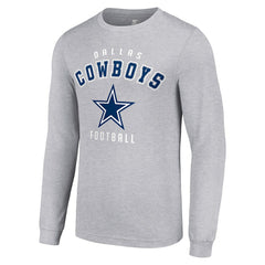 Dallas Cowboys Starter Long Sleeve T-Shirt - Heather Gray T-shirts