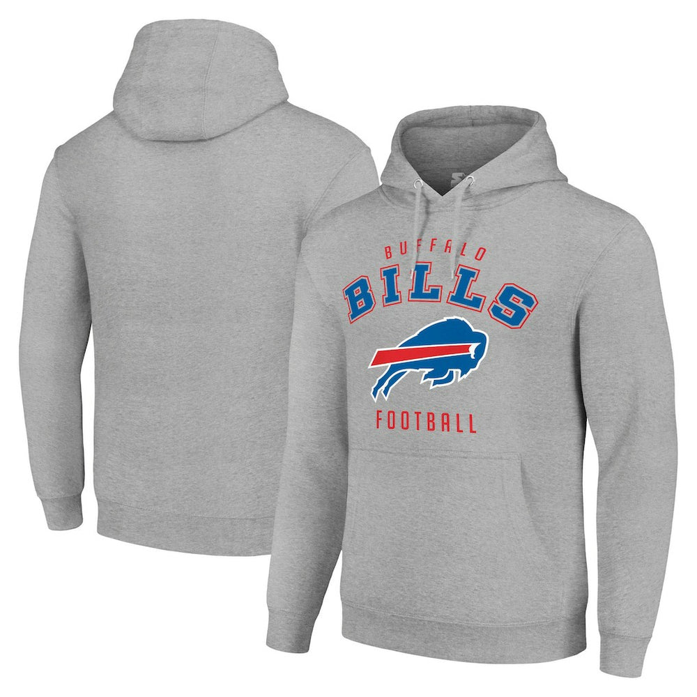 Buffalo Bills Starter Unisex Logo Pullover Hoodie - Heather Gray Hoodies