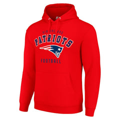 New England Patriots Starter Unisex Logo Pullover Hoodie - Red Hoodies