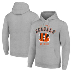Cincinnati Bengals Starter Unisex Logo Pullover Hoodie - Heather Gray Hoodies