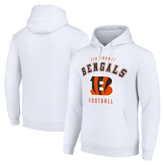Cincinnati Bengals Starter Unisex Logo Pullover Hoodie - White Hoodies