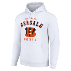 Cincinnati Bengals Starter Unisex Logo Pullover Hoodie - White Hoodies