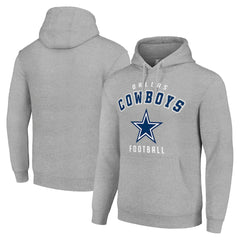Dallas Cowboys Starter Unisex Logo Pullover Hoodie - Heather Gray Hoodies