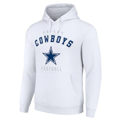 Dallas Cowboys Starter Unisex Logo Pullover Hoodie - White Hoodies