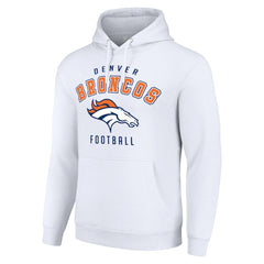 Denver Broncos Starter Unisex Logo Pullover Hoodie - White Hoodies