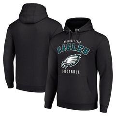 Philadelphia Eagles Starter Unisex Logo Pullover Hoodie - Black Hoodies
