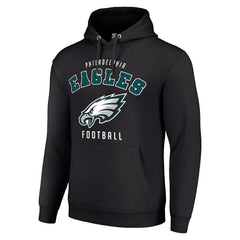Philadelphia Eagles Starter Unisex Logo Pullover Hoodie - Black Hoodies