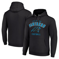 Carolina Panthers Starter Unisex Logo Pullover Hoodie - Black Hoodies
