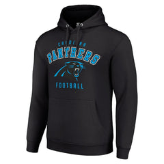 Carolina Panthers Starter Unisex Logo Pullover Hoodie - Black Hoodies
