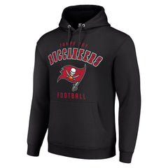 Tampa Bay Buccaneers Starter Unisex Logo Pullover Hoodie - Black Hoodies
