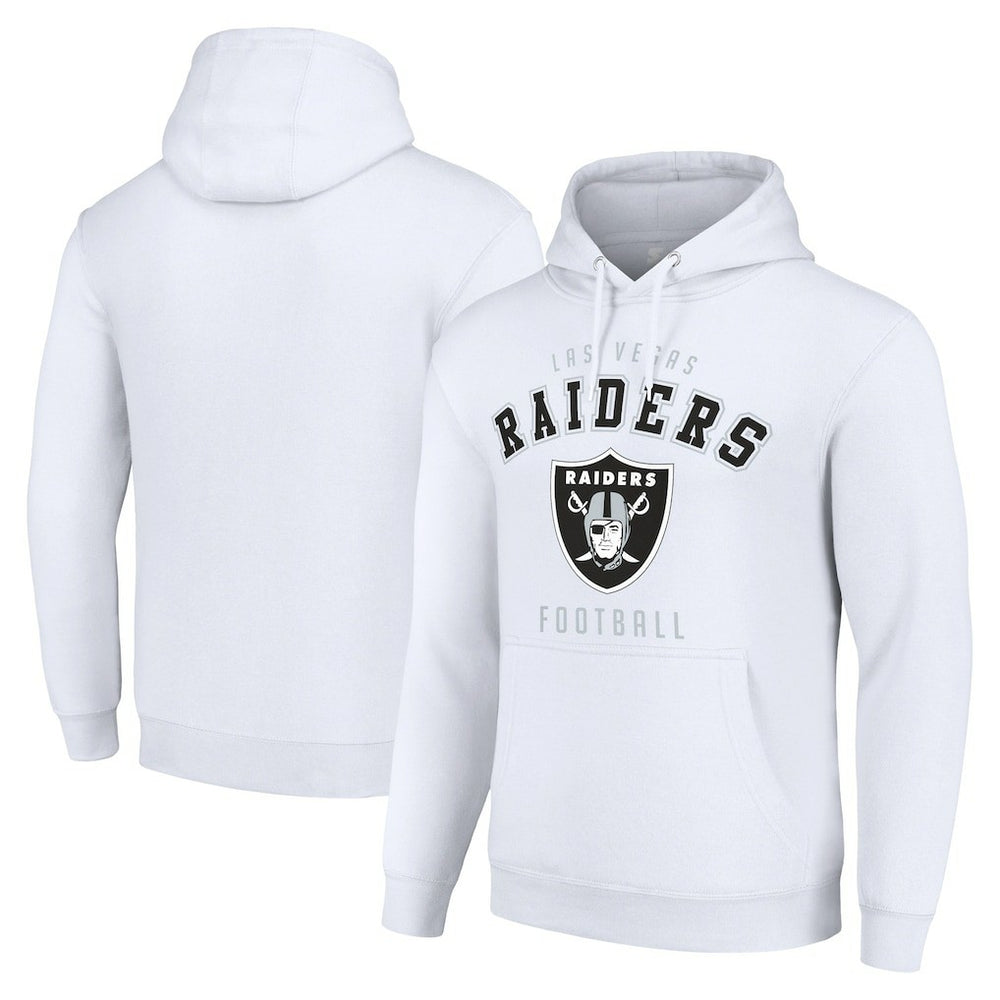 Las Vegas Raiders Starter Unisex Logo Pullover Hoodie - White Hoodies