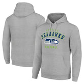 Seattle Seahawks Starter Unisex Logo Pullover Hoodie - Heather Gray Hoodies