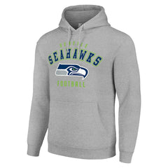 Seattle Seahawks Starter Unisex Logo Pullover Hoodie - Heather Gray Hoodies