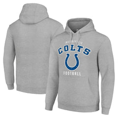 Indianapolis Colts Starter Unisex Logo Pullover Hoodie - Heather Gray Hoodies