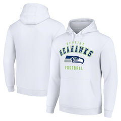 Seattle Seahawks Starter Unisex Logo Pullover Hoodie - White Hoodies
