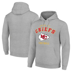 Kansas City Chiefs Starter Unisex Logo Pullover Hoodie - Heather Gray Hoodies