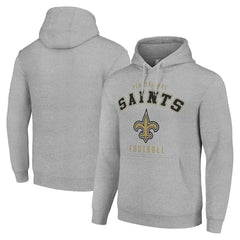 New Orleans Saints Starter Unisex Logo Pullover Hoodie - Heather Gray Hoodies
