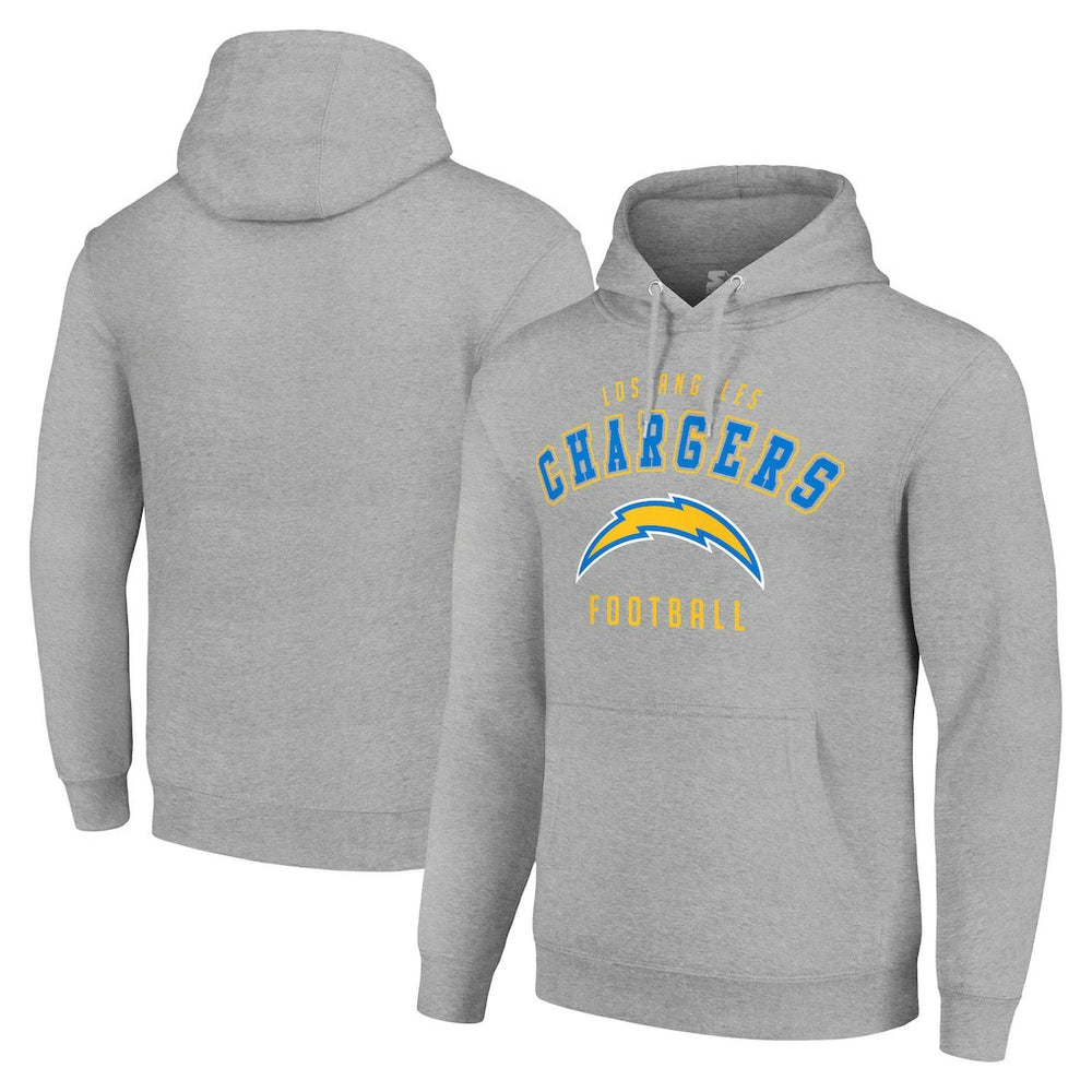 Los Angeles Chargers Starter Unisex Logo Pullover Hoodie - Heather Gray Hoodies