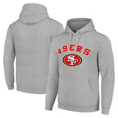 San Francisco 49ers Starter Unisex Logo Pullover Hoodie - Heather Gray Hoodies