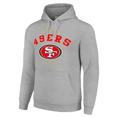 San Francisco 49ers Starter Unisex Logo Pullover Hoodie - Heather Gray Hoodies
