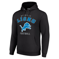 Detroit Lions Starter Unisex Logo Pullover Hoodie - Black Hoodies