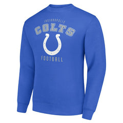 Indianapolis Colts Starter Team Logo Pullover Sweatshirt - Royal Pullover