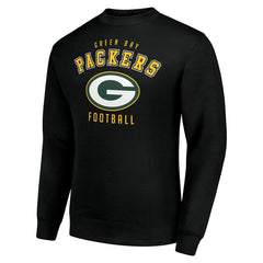 Green Bay Packers Starter Team Logo Pullover Sweatshirt - Black Pullover