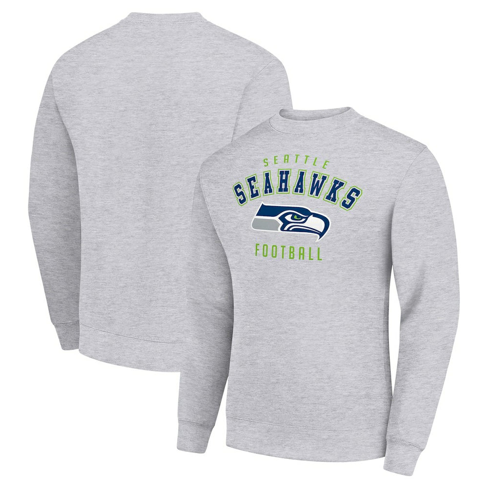 Seattle Seahawks Starter Team Logo Pullover Sweatshirt - Heather Gray Pullover