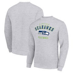 Seattle Seahawks Starter Team Logo Pullover Sweatshirt - Heather Gray Pullover
