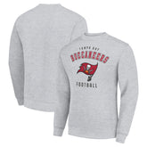 Tampa Bay Buccaneers Starter Team Logo Pullover Sweatshirt - Heather Gray Pullover