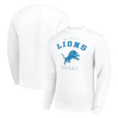Detroit Lions Starter Team Logo Pullover Sweatshirt - White Pullover