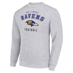 Baltimore Ravens Starter Team Logo Pullover Sweatshirt - Heather Gray Pullover