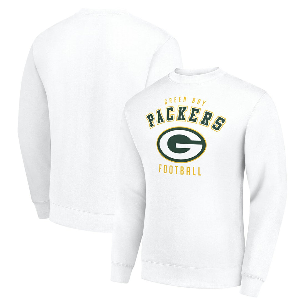 Green Bay Packers Starter Team Logo Pullover Sweatshirt - White Pullover