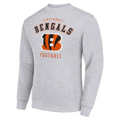 Cincinnati Bengals Starter Team Logo Pullover Sweatshirt - Heather Gray Pullover