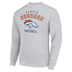 Denver Broncos Starter Team Logo Pullover Sweatshirt - Heather Gray Pullover