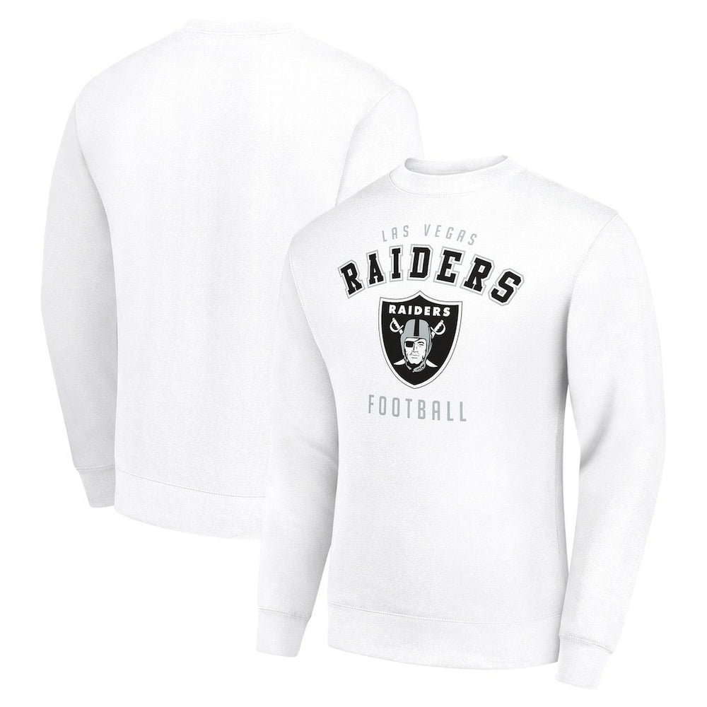 Las Vegas Raiders Starter Team Logo Pullover Sweatshirt - White Pullover