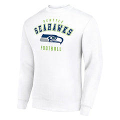 Seattle Seahawks Starter Team Logo Pullover Sweatshirt - White Pullover