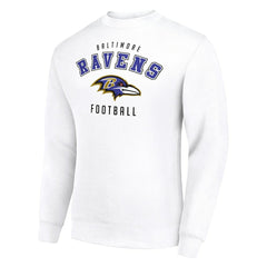 Baltimore Ravens Starter Team Logo Pullover Sweatshirt - White Pullover
