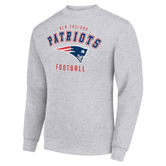 New England Patriots Starter Team Logo Pullover Sweatshirt - Heather Gray Pullover