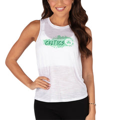 Boston Celtics Concepts Sport Women's Infuse Lightweight Slub Knit Tank Top White