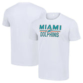 Miami Dolphins Starter Team Mesh Print Graphic T-Shirt - White T-shirts