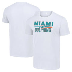 Miami Dolphins Starter Team Mesh Print Graphic T-Shirt - White T-shirts