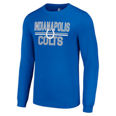 Indianapolis Colts Starter Team Mesh Print Graphic Long Sleeve T-Shirt - Royal T-shirts