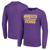 Minnesota Vikings Starter Team Mesh Print Graphic Long Sleeve T-Shirt - Purple T-shirts