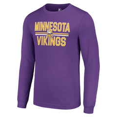 Minnesota Vikings Starter Team Mesh Print Graphic Long Sleeve T-Shirt - Purple T-shirts