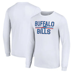 Buffalo Bills Starter Team Mesh Print Graphic Long Sleeve T-Shirt - White T-shirts