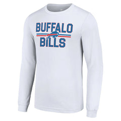 Buffalo Bills Starter Team Mesh Print Graphic Long Sleeve T-Shirt - White T-shirts