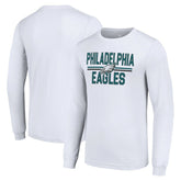 Philadelphia Eagles Starter Team Mesh Print Graphic Long Sleeve T-Shirt - White T-shirts