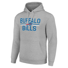 Buffalo Bills Starter Unisex Team Mesh Print Graphic Tri-Blend Pullover Hoodie - Heather Gray Hoodies